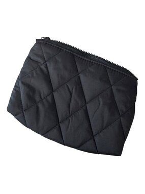 Vera Bradley Black Featherweight Quilted Coin Purse Print Inside NWOT